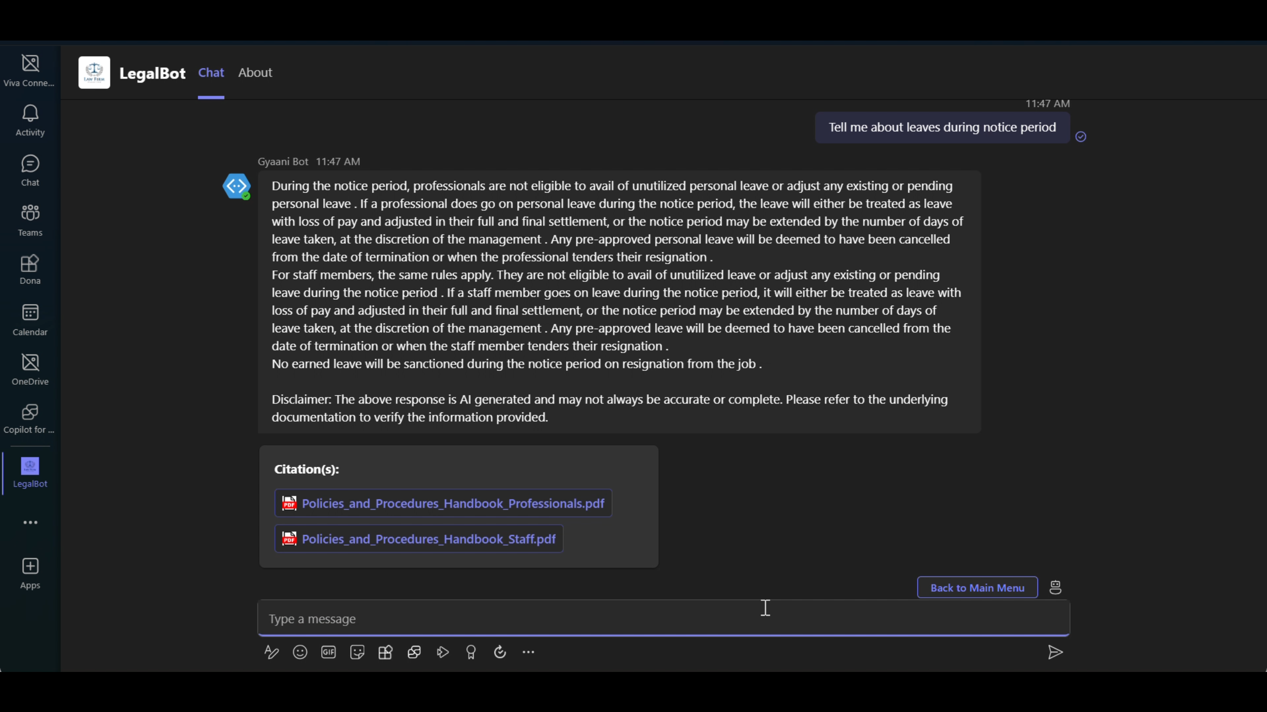 Legal bot